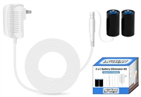2 x C Battery Eliminator Kit (White)