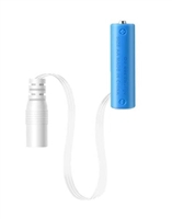 AA Active Dummy Cell Battery (White) - 8" Thin Flat Flexible Cable - 5.5mm x 2.1mm Barrel Socket - Works with Battery Eliminator Kits