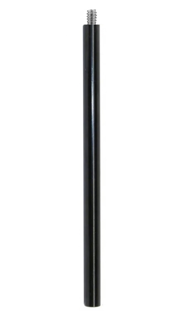8" Long x 0.40" Diameter Black Extension Rod with Standard 1/4"-20 Tripod Screw Threads - Works with Solar Panels & Accessories