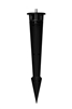 8" Long Black ABS Plastic Ground Stake with Standard 1/4"-20 Male Tripod Screw Threads - Works with Solar Panels & Accessories