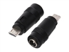 Connector Adapter - Micro-USB Male Plug - 5.5mm x 2.1mm Female Barrel Socket