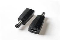 Connector Adapter - Micro-USB Female Socket - 5.5mm x 2.1mm Male Barrel Plug