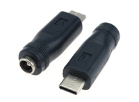 Connector Adapter - USB C Male Plug - 5.5mm x 2.1mm Female Barrel Socket
