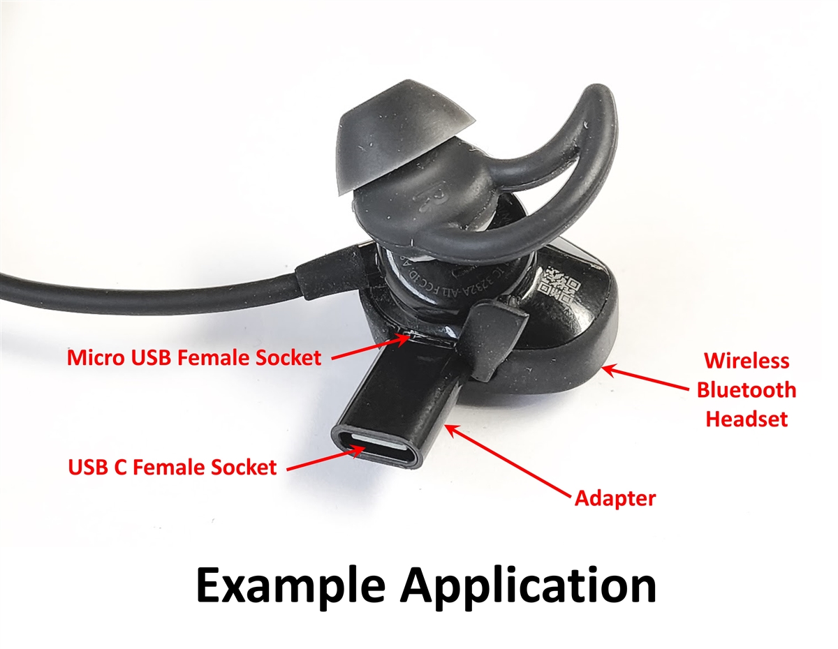 Connector Adapter - Micro-USB Male Plug - USB C Female Socket